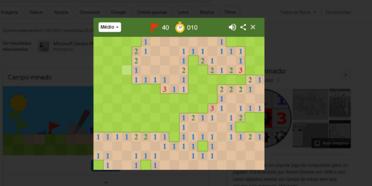 Campo Minado do Google